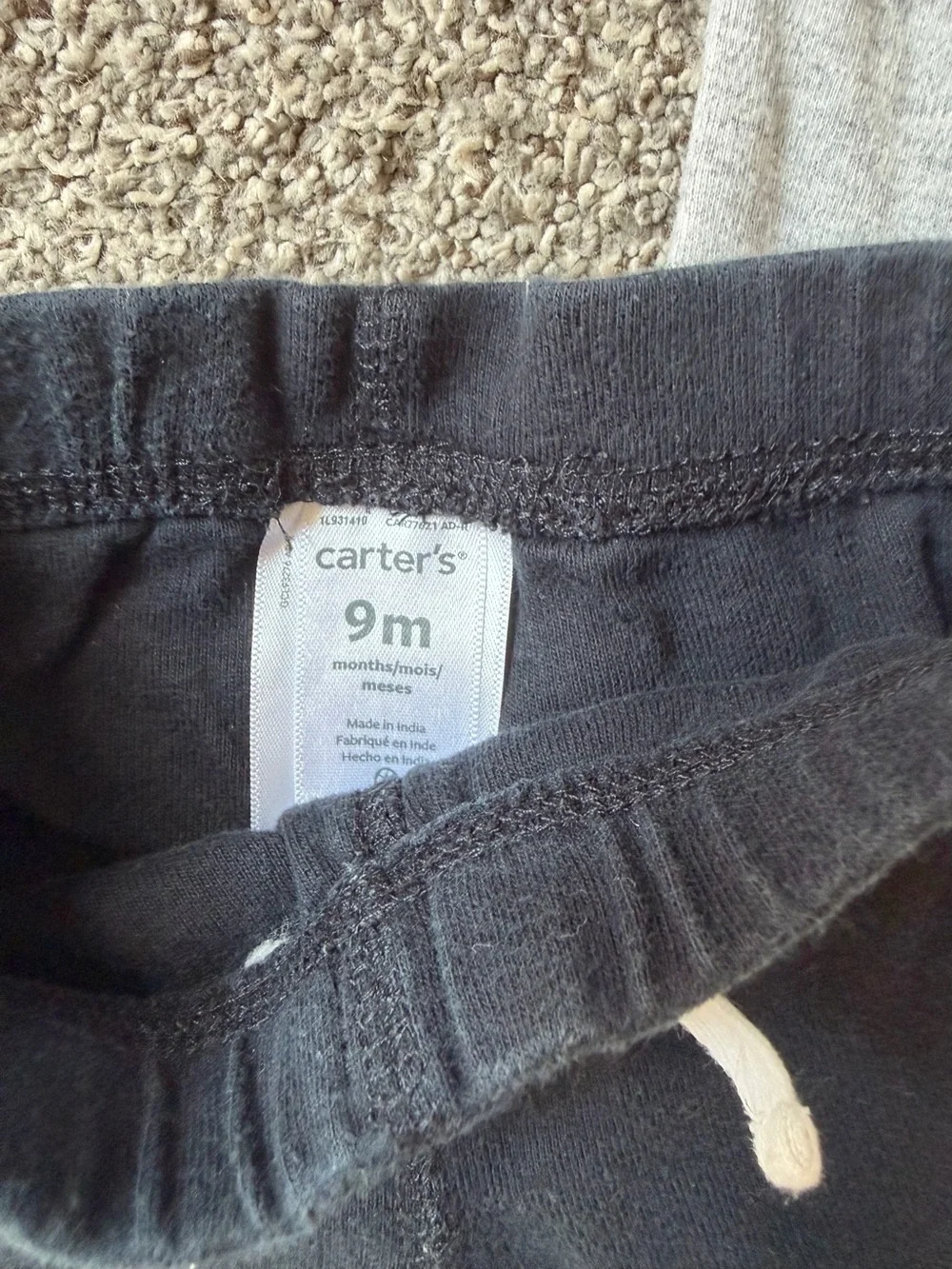 Carter's 9 Months Boy Baby Clothes Jogger Pants Onesies Dinosaur Little Peanut